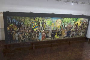 CIUDAD DE MÉXICO, 07JULIO2016.- En el Museo Mural Diego Rivera se realizó un recorrido para conocer los detalles de la exposición "Diego Rivera: re-visiones de Norteamérica". Con 190 obras del artista guanajuatense el espectador podra observar su prolifica producción durante su estancia en Estados Unidos entre 1930 y 1933 y en un segundo periodo en 1940, cuando fue invitado a participar en el Golden Gate Internacional Exposition.  FOTO: MOISÉS PABLO /CUARTOSCURO.COM