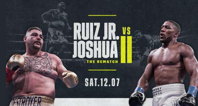 Revancha Andy Ruiz vs Anthony Joshua será el 7 de diciembre