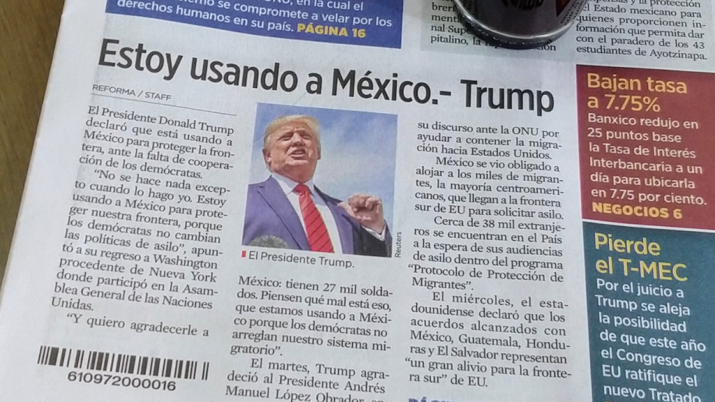 Senadores rechazan que Trump use a México para proteger EUA