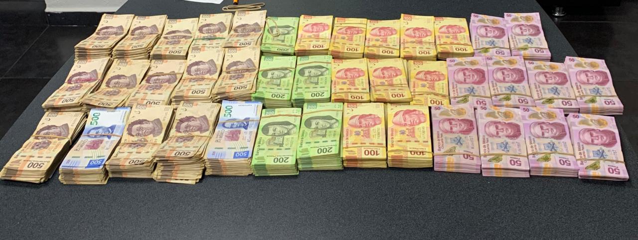 Guardia Nacional detuvo a una persona que transportaba un millón de pesos en efectivo