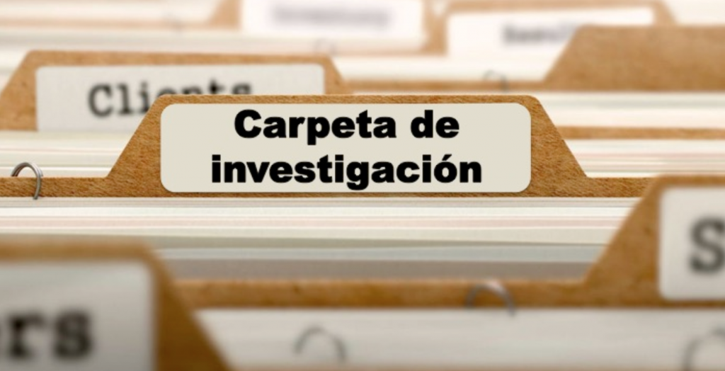 Carpeta de investigación Foto: Internet